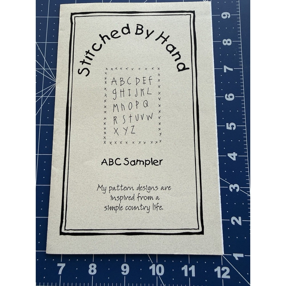Stitched By Hand ABC Sampler Embroidery‎ Pattern